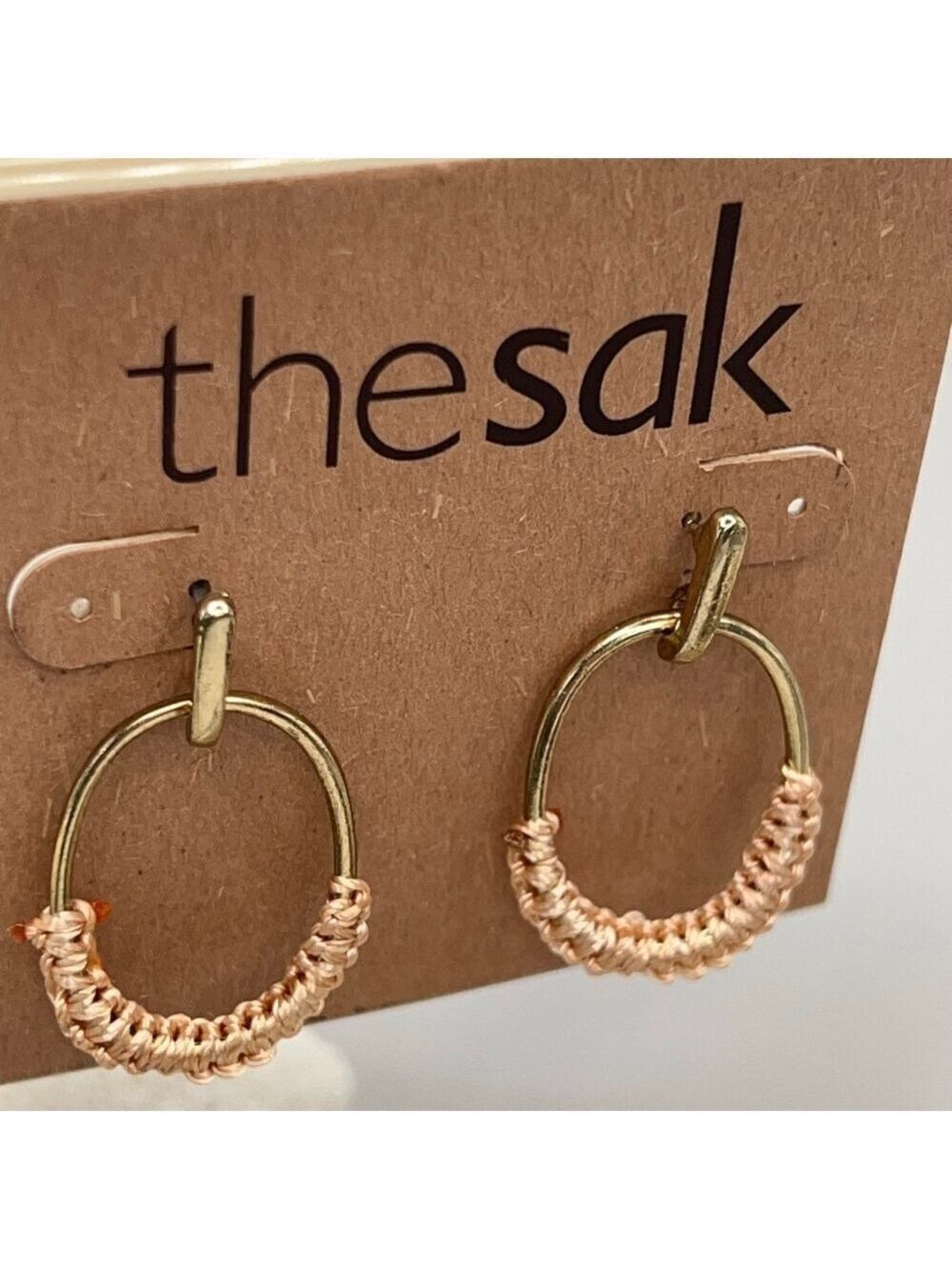 SAK Antique Gold Look Dangle Earrings